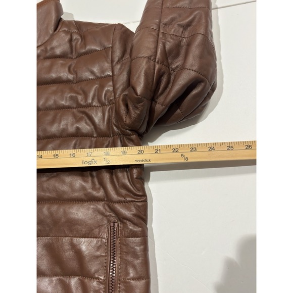 Wilsons Leather Men's Quilted Leather Puffer Jacket Insulated Coat S $600 MSRP - Picture 10 of 14